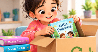 Kids return and exchange next batch from the reading nest book renting services